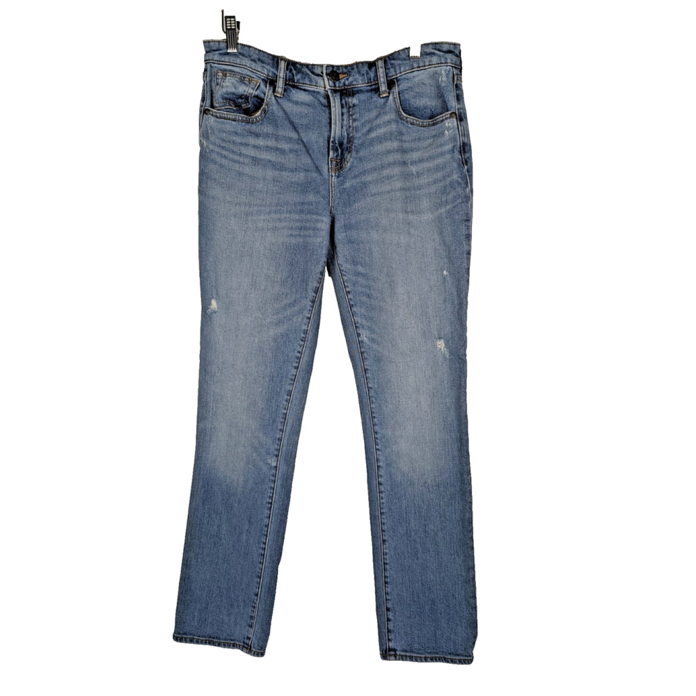Johnny Was Boyfriend Jeans Sz 27 Blue Classic Preppy Distressed